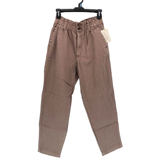 NEW Universal Thread High Rise Waisted Paperbag Tapered Jeans Denim Pants Size 4 - Picture 4 of 8